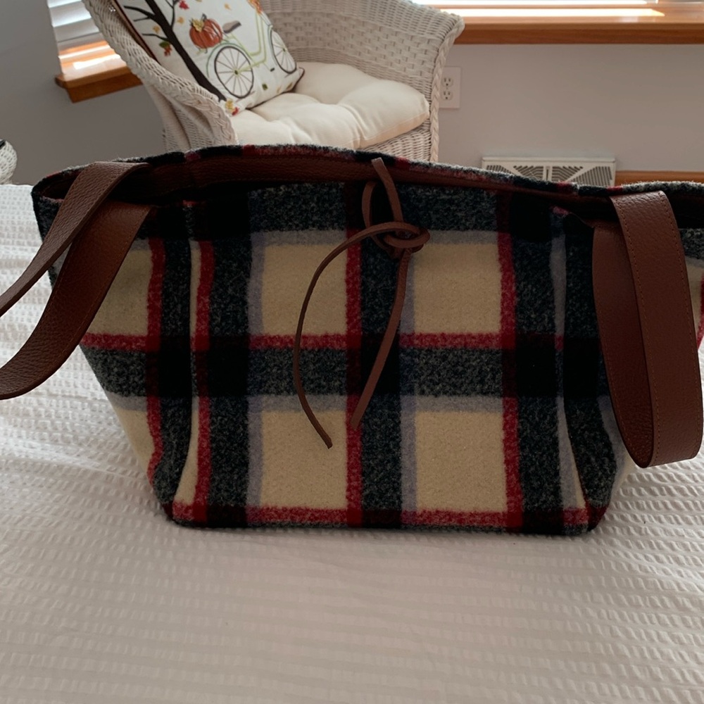 Sundance Wool Plaid Tote Bag